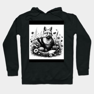 Fox Playing Flute Hoodie